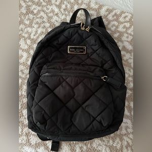 Marc Jacobs backpack in black quilted nylon material